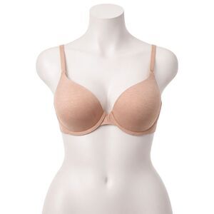 Victoria’s Secret Uplift Semi Demi Bra 32DD Nude Beige Underwire Push Up #3